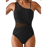 CUPSHE Women's One Piece Bathing Suit One Shoulder Twist